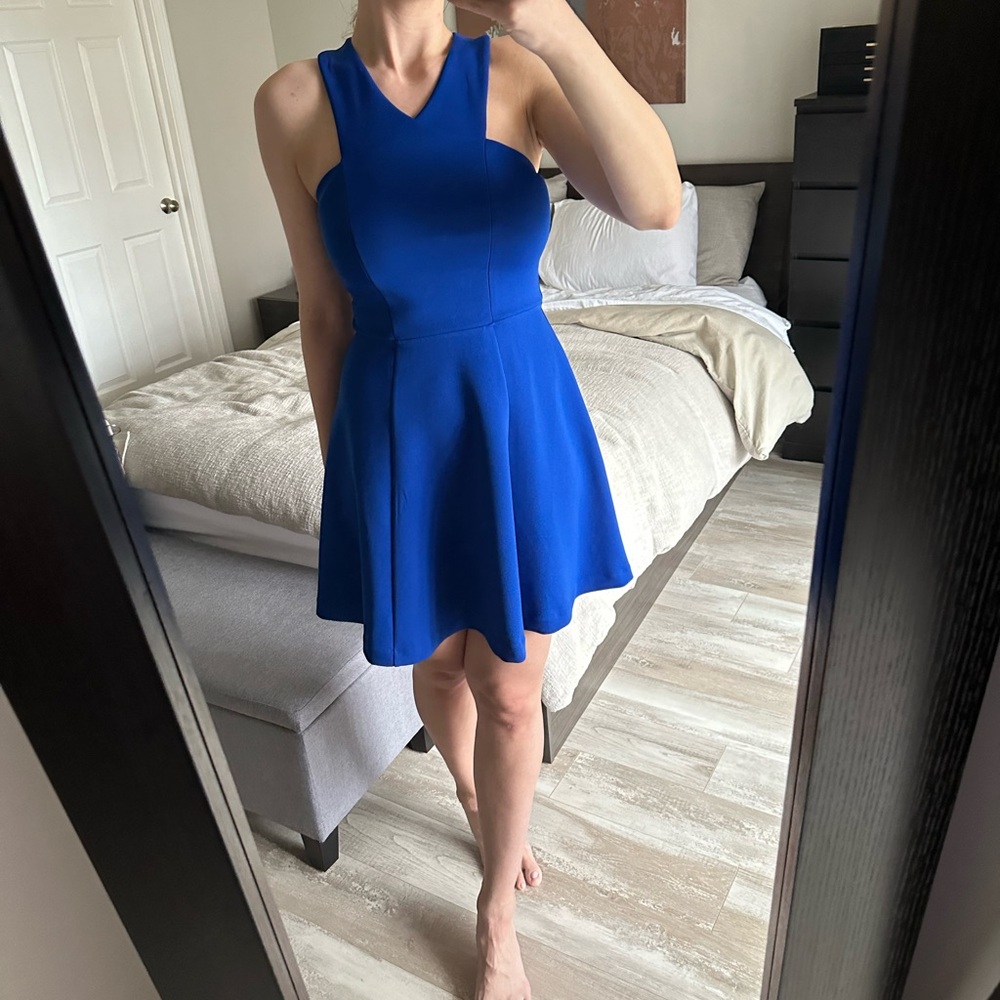 Express blue skater dress in size 4